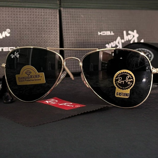 Rayban Aviator UV400 (100% زجاج) +منظف النظارات مجانا